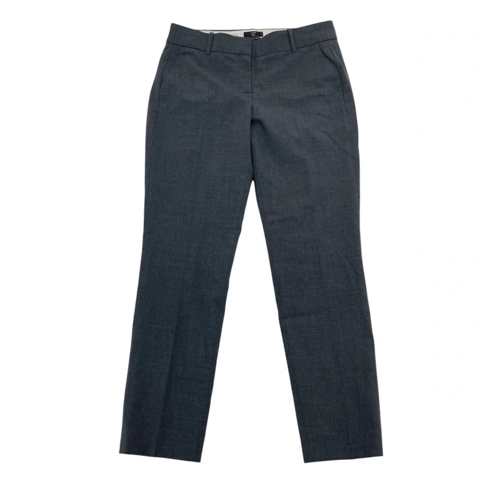 J. Crew Italian Wool Trouser Pant 10 Tall Gray